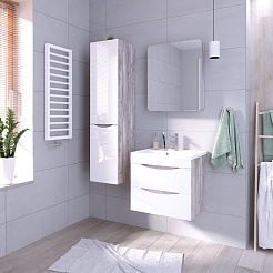 Grossman Мебель для ванной Талис 60 подвесная бетон пайн/белая – фотография-3